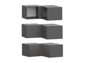 Антресоль (АН50+АН75+планка) Эккервуд (графит) в Беркаките - berkakit.mebel-nsk.ru | фото