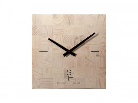 Часы настенные SLT 5196 CHESS WHITE WOOD в Беркаките - berkakit.mebel-nsk.ru | фото