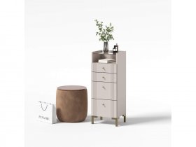 Комод 4 ящика КМ2 Одетта (дуб эндгрей/меланж) в Беркаките - berkakit.mebel-nsk.ru | фото