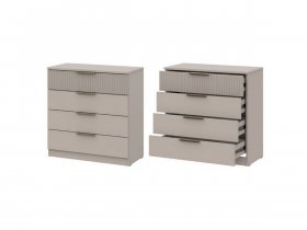 Комод 4 ящика (ЛДСП/МДФ) Эккервуд (меланж) в Беркаките - berkakit.mebel-nsk.ru | фото