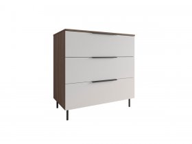Комод 900 Роза (орех франклин карамельный/бежевый скин) в Беркаките - berkakit.mebel-nsk.ru | фото