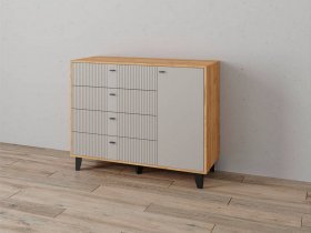 Комод «Катрин-13» (дуб крафт золотой/сантьяго софт) в Беркаките - berkakit.mebel-nsk.ru | фото