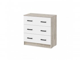 Комод КМ-02 Ронда (дуб крафт серый/дуб крафт белый) в Беркаките - berkakit.mebel-nsk.ru | фото