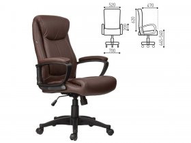 Кресло офисное BRABIX Enter EX-511, коричневое в Беркаките - berkakit.mebel-nsk.ru | фото