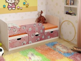 Кровать детская с ящиками 1,86 Минима Hello Kitty в Беркаките - berkakit.mebel-nsk.ru | фото