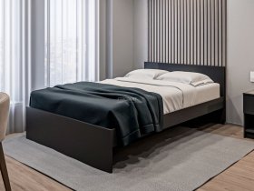 Кровать двуспальная 1,4м Бруклин СБ-3353 (диамант серый) в Беркаките - berkakit.mebel-nsk.ru | фото