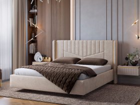Кровать двуспальная 1,6м Диор (кашемир суфле (велюр)) в Беркаките - berkakit.mebel-nsk.ru | фото