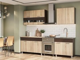 Кухонный гарнитур Босфор 2,0м (дуб сонома/венге) в Беркаките - berkakit.mebel-nsk.ru | фото