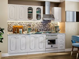 Кухонный гарнитур Лиза-2 (белый) в Беркаките - berkakit.mebel-nsk.ru | фото