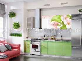 Кухонный гарнитур Яблоневый цвет в Беркаките - berkakit.mebel-nsk.ru | фото
