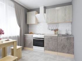 Модульная кухня Йота (пикард/цемент) в Беркаките - berkakit.mebel-nsk.ru | фото