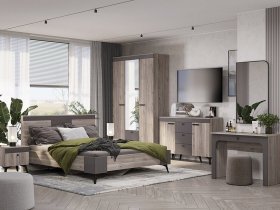 Модульная спальня Кассандра (дуб смоки/MF14) в Беркаките - berkakit.mebel-nsk.ru | фото