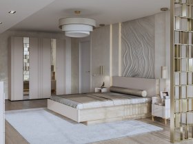 Модульная спальня Одетта (дуб эндгрей/меланж) в Беркаките - berkakit.mebel-nsk.ru | фото
