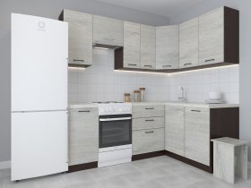 Модульная угловая кухня 1,4м*2,1м Лада (пикард) в Беркаките - berkakit.mebel-nsk.ru | фото