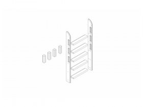 Пакет №10 Прямая лестница и опоры для двухъярусной кровати Соня в Беркаките - berkakit.mebel-nsk.ru | фото