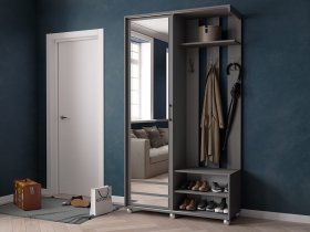 Прихожая «Ларго-2» (графит серый) в Беркаките - berkakit.mebel-nsk.ru | фото
