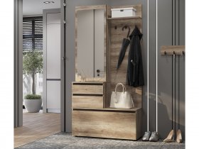 Прихожая ПР-04 Энигма (венге/дуб каньон) в Беркаките - berkakit.mebel-nsk.ru | фото