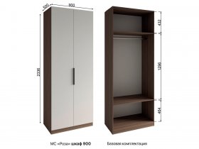 Шкаф 900 Роза (орех франклин карамельный/бежевый скин) в Беркаките - berkakit.mebel-nsk.ru | фото
