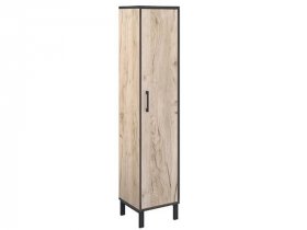 Шкаф-пенал Шк031.0 Гермес лофт (дуб крафт серый) в Беркаките - berkakit.mebel-nsk.ru | фото