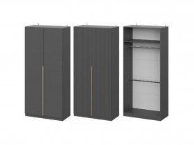 Шкаф ШК-100 Эккервуд (графит) в Беркаките - berkakit.mebel-nsk.ru | фото
