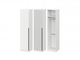 Шкаф ШК-50 Эккервуд (белый) в Беркаките - berkakit.mebel-nsk.ru | фото
