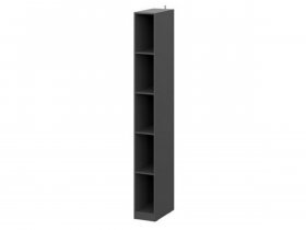 Шкаф-стеллаж ШК-25 Эккервуд (графит) в Беркаките - berkakit.mebel-nsk.ru | фото