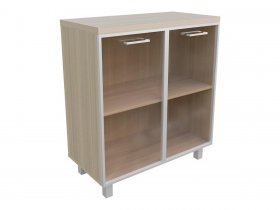 Тумба 2 двери со стеклом (бронза) Президент-ПРО Пр502 в Беркаките - berkakit.mebel-nsk.ru | фото