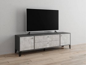 Тумба под ТВ Парус-10 (графит/мальта) в Беркаките - berkakit.mebel-nsk.ru | фото