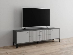 Тумба под ТВ Парус-10 (графит/светло-серый) в Беркаките - berkakit.mebel-nsk.ru | фото
