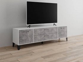Тумба под ТВ Парус-13 (белый/ателье светлое) в Беркаките - berkakit.mebel-nsk.ru | фото