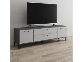 Тумба под ТВ Парус-13 (графит серый/камень серый) в Беркаките - berkakit.mebel-nsk.ru | фото